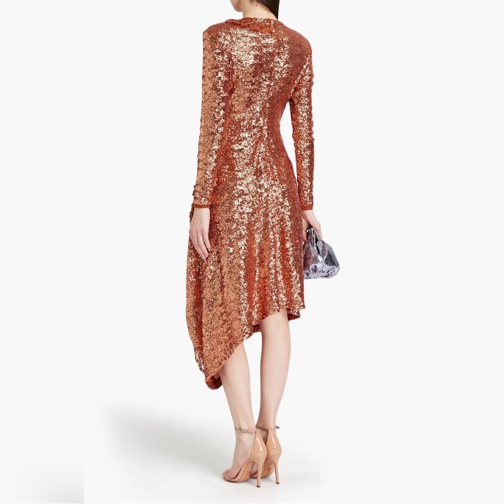 Preen by Thornton Bregazzi  Copper Sequin Dress - Picture 4 of 9